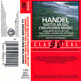 Georg Friedrich Handel - ( USA ) Water Music / Royal Fireworks Music / Concerto In B-Flat For 2 Wi