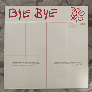 Trio – Bye Bye (1983)