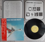 URIAH HEEP HIGH AND MIGHTY ( BRONZE P-10196 B1/B1 ) with Insert & OBI 1976 JAPAN