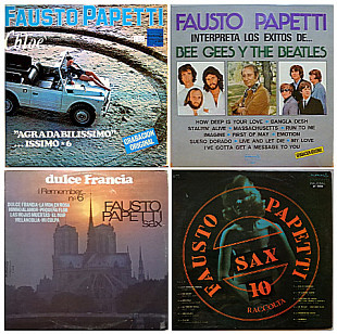 4 виниловые пластинки Fausto Papetti (ЛОТ)