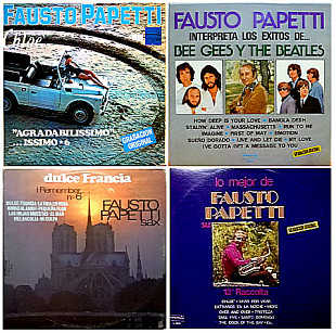 4 виниловые пластинки Fausto Papetti (ЛОТ)