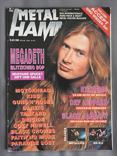 METAL HAMMER Германия №7 Июль 1992 журнал в хорошем состоянии + плакат Victory