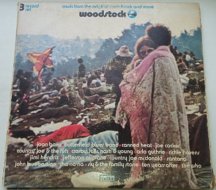 VARIOUS Woodstock - Music From The Original Soundtrack And More 3LP Disc:VG-/VG; Cover:G+