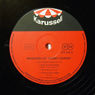 Francis Bay & His Big Band* – Memories Of Tommy Dorsey