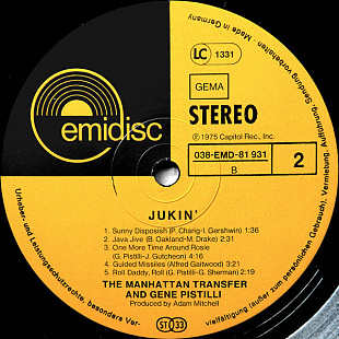 The Manhattan Transfer And Gene Pistilli* – Jukin'