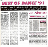 Best Of Dance '91 ( Germany ) ( ZYX Music – ZYX 10037-2 )