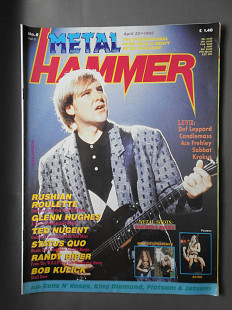 METAL HAMMER Англия №8 Апрель 25 1988 журнал 2 плаката отличное состояние