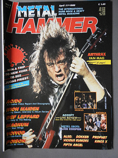 METAL HAMMER Англия №7 Апрель 11 1988 журнал с плакатами отличное состояние