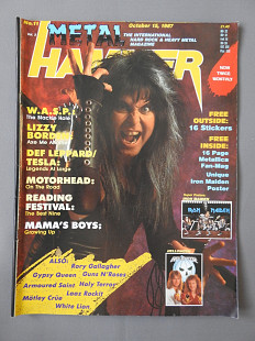 METAL HAMMER Англия №11 Октябрь 15 1987 журнал без плакатов отличное состояние