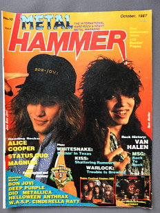 METAL HAMMER Англия №10 Октябрь 1987 журнал 1 small poster отличное состояние