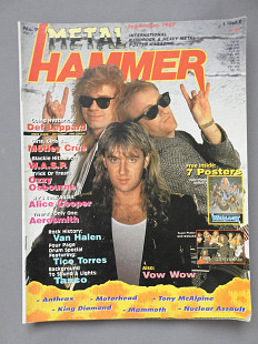 METAL HAMMER Англия №9 Сентябрь 1987 журнал 5 плакатов отличное состояние