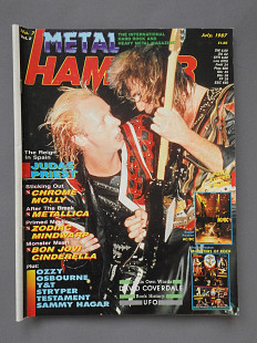 METAL HAMMER Англия №7 Июль 1987 журнал 5 плакатов отличное состояние