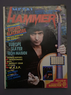 METAL HAMMER Англия №1 Январь 1987 журнал 3 плаката отличное состояние