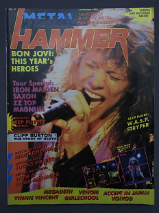 METAL HAMMER Англия №11 Ноябрь 1986 журнал 3 плаката отличное состояние