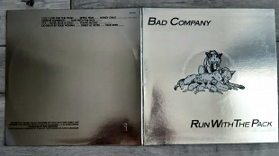 BAD COMPANY ( ex - FREE ) RUN WITH THE PACK ( ISLAND ILPS 9346 A2U/B2U ) FOIL G/F COVER 1976 ENGL