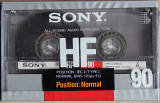 Аудиокассета SONY HF 90 (1988 год выпуска, Европейский рынок)