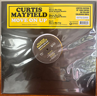 Вінілова платівка Curtis Mayfield – Move On Up (Mark Knight, Original) 12" жовтий