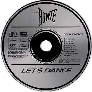 David Bowie – Let's Dance 1st WG press