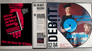 DEBUT 02/84 EURYTHMICS, BILLY IDOL, SIMPLE MIND, CHINA CRISIS…..( DEBUT AUSGABE 3 ) G/F , GIGA 64 pa