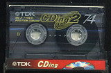 Audio Cassette Аудио кассетa - TDK CDing 2 - 74 IEC TYPE II HIGH CHROME