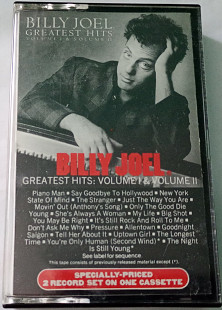 BILLY JOEL Greatest Hits: Volume I & Volume II. Cassette US