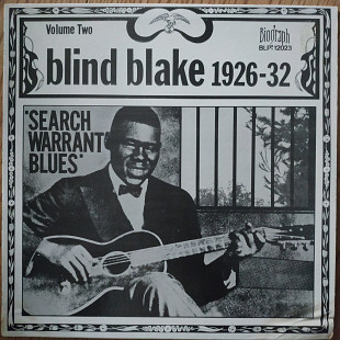 Blind Blake Search Warrant Blues US press lp vinyl