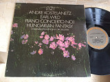 Earl Wild + Franz Liszt + André Kostelanetz + Columbia Symphony Orchestra ‎– Piano Concerto (USA) LP