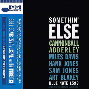 CANNONBALL ADDERLEY – Somethin' Else - Blue Vinyl ‘1958/RE Blue Note - Ltd Ed. - NEW