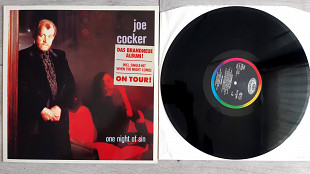 JOE COCKER ONE NIGHT OF SIN ( CAPITOL 064 7 91828 1 A1/B1 ) STICKER 1987 GER