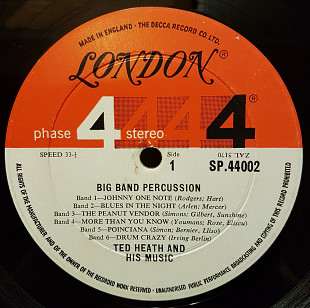 Ted Heath And His Music ‎– Big Band Percussion (US 1961)
