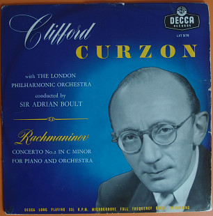 Clifford Curzon With The London Philharmonic Orchestra - Conducted By Sir Adrian Boult, Rachmaninov