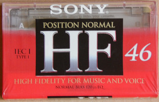Аудіо касета SONY HF - 46 (1995 року випуску)