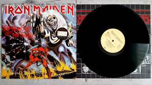 IRON MAIDEN THE NUMBER OF THE BEAT ( EMI 1C038-15 7693 1 A1/B1 ) FAME STICKER 1982 EEC M NM OIS