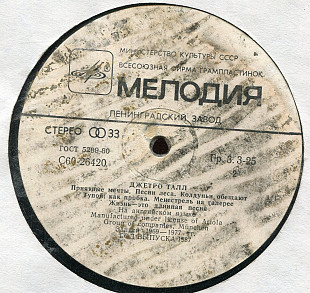Джетро Талл С60 26419_20 USSR 1987