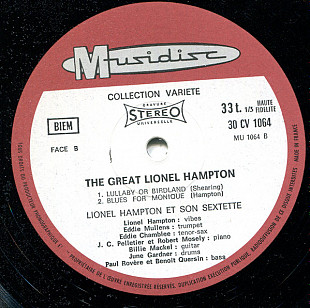 Lionel Hampton Et Son Sextette* – The Great Lionel Hampton