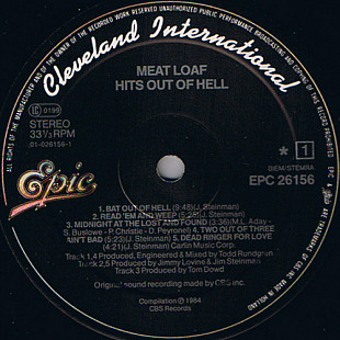 Meat Loaf – Hits Out Of Hell 1984