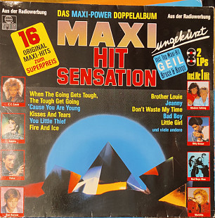 VA -Maxi Hit Sensation 2xLP 1986 (silent circle, sandra, modern talking, bad boys blue) vg++