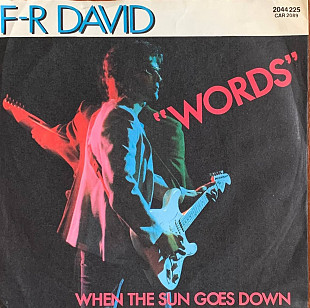 F-R David – «Words» 7", 45 RPM, Single