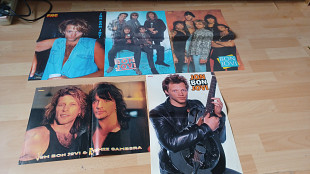 Плакаты Bon Jovi из фирменных журналов(лот 5 шт)