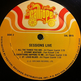 Buddy DeFranco / Art Pepper – Sessions, Live