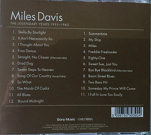 Фірмовий MILES DAVIS - " The Legendary Years 1955-1965 "