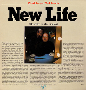 THAD JONES/MEL LEWIS «New Life (Dedicated To Max Gordon)» ℗1976