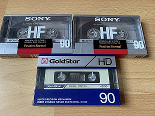 Аудиокассеты Sony, Goldstar(лот 3 шт) запечатаны