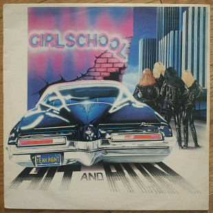 Girlschool Hit and Run UK first press lp vinyl