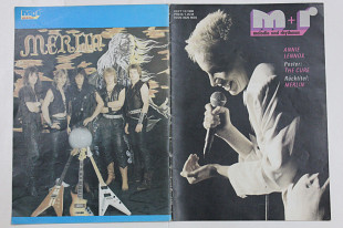 Журнал "Melodie und rhythmus" Nr.12/1989 ( ГДР) Annie Lennox, Merlin, Bob Dylan, Elton John / Poster