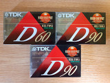 Аудиокассета TDK D60, D90 новая, запечатанная
