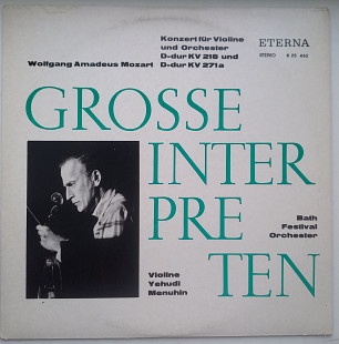 Mozart . Concertos for Violin & Orchestra (1964) LP Eterna Yehudi Menuhin NM