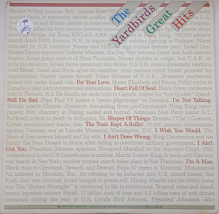 THE YARDBIRDS Great Hits LP EX