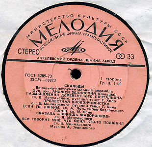 СКАЛЬДЫ - ВИА 33СМ---03823_24 USSR