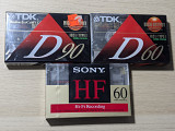 3шт Аудіокасети аудио кассеты SONY, TDK нові TYPE-1 normal pos. ЛОТ